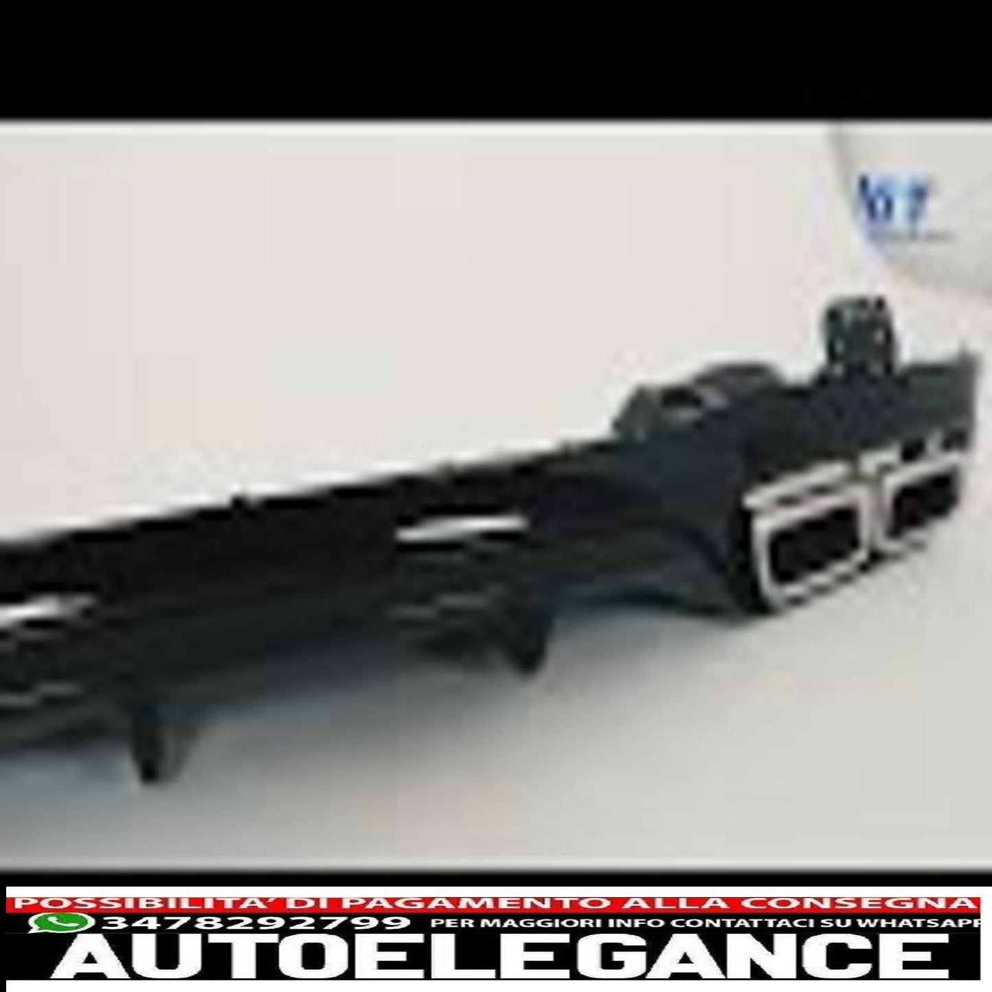 Rear diffuser with black tailpipes suitable for mercedes e class w213 sport line (2016-2019) e63 design night package