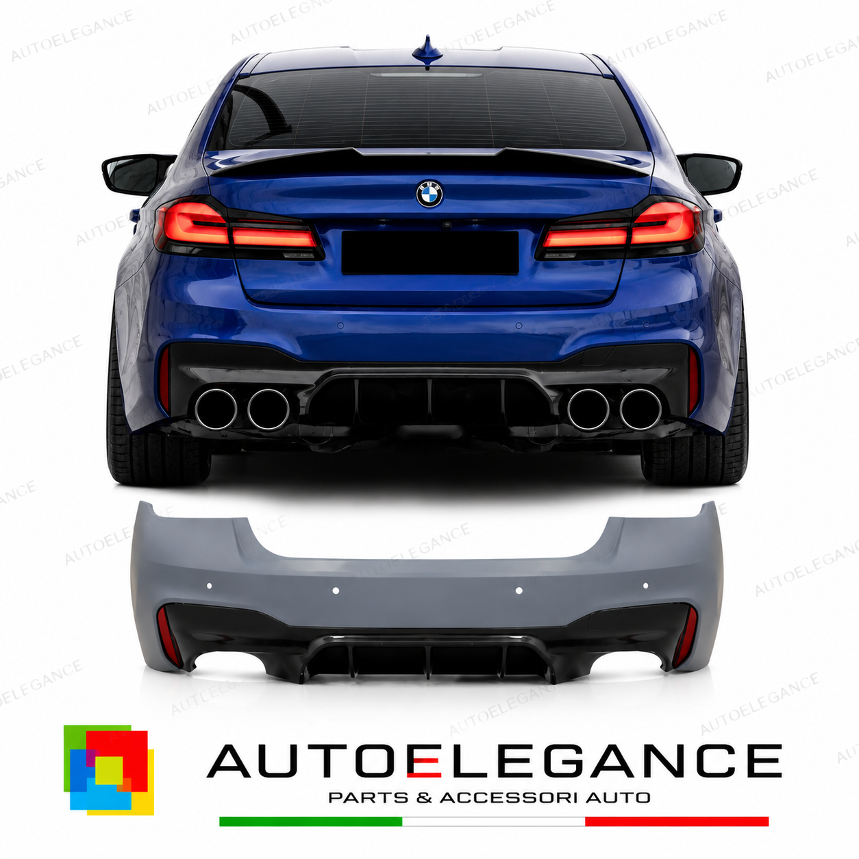 PARAURTI POSTERIORE BMW G30 17-20 LOOK M5 PDC 6