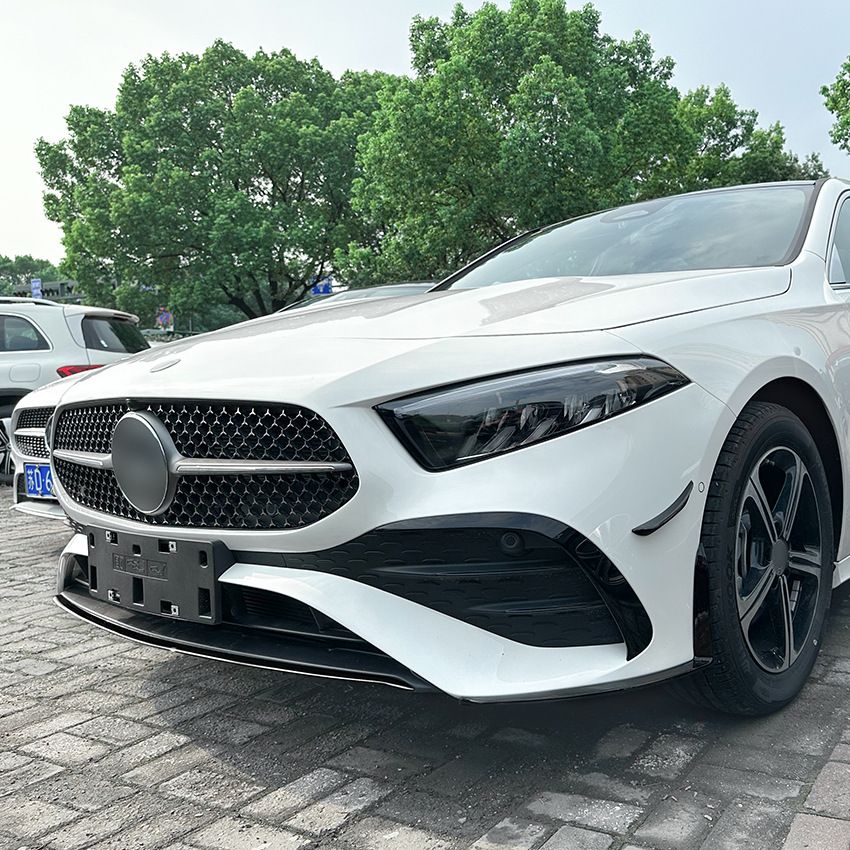 Front spoiler AERO FLAPS BLACK suitable for Mercedes W177 A-Class restyling