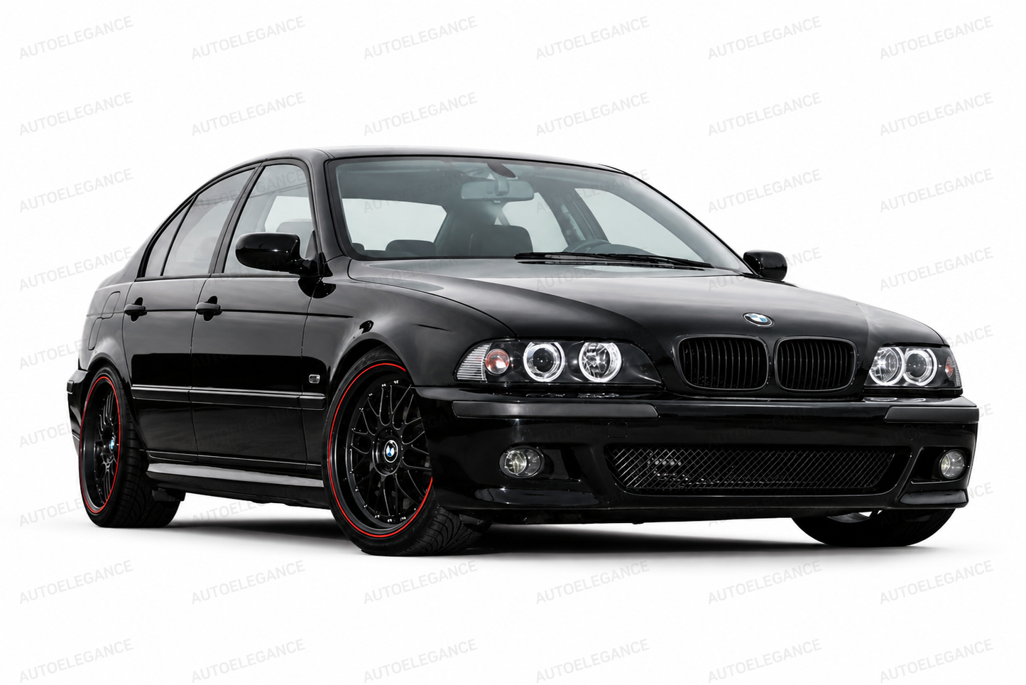 💫ART.10092 FARI ANTERIORI XENON "ANGEL EYES" NERI PER BMW E39 LCI 00-03💫