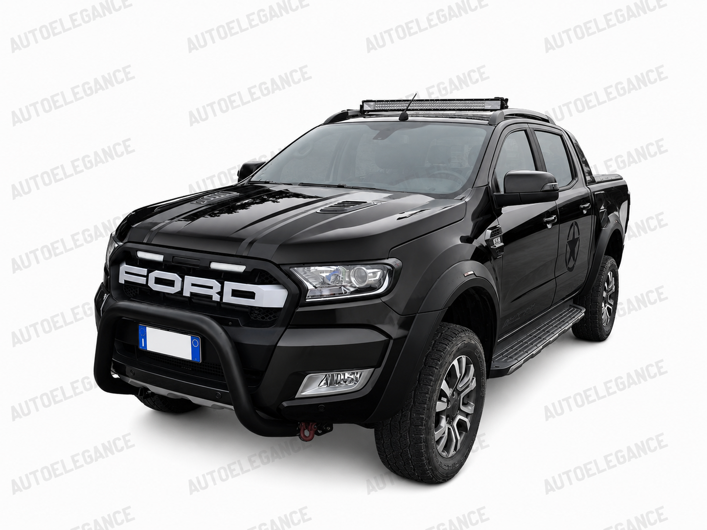 ART. 0043 BULLBAR FORD RANGER T6 2015+ NERO OPACO