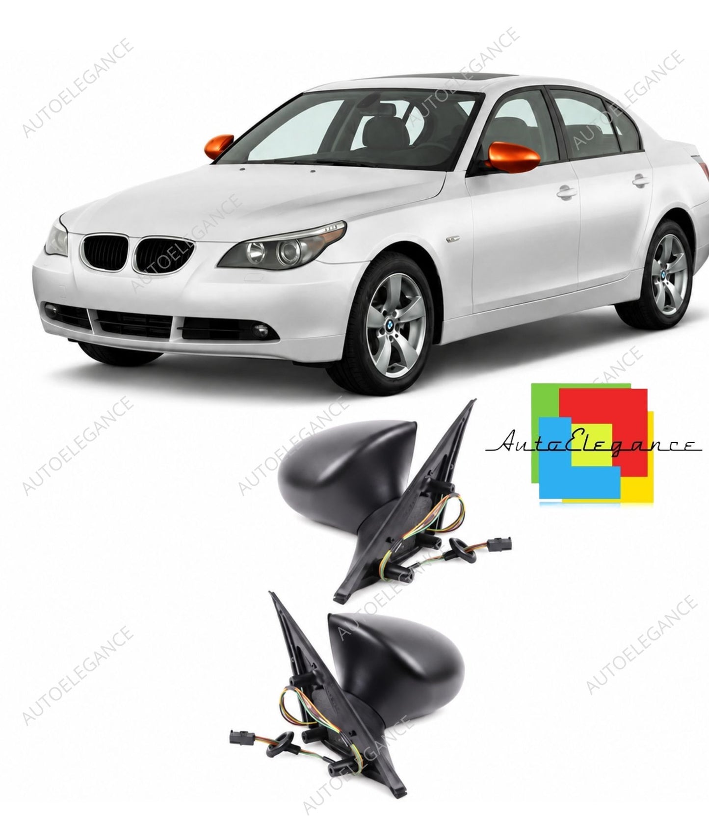 👉Set di specchietti elettrici riscaldati adatti per BMW Serie 5 E60 E61 03-10👈