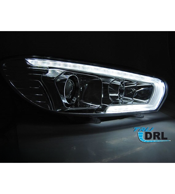 π Fari Anteriori Adatto per VW Scirocco 2008-2014 Tube LED Seq Cromati π