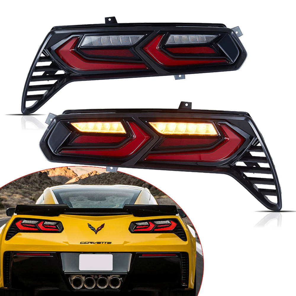 Luci posteriori a LED adatte per Chevrolet Chevy Corvette C7 2014-2019 tutti i modelli (per il Nord America)