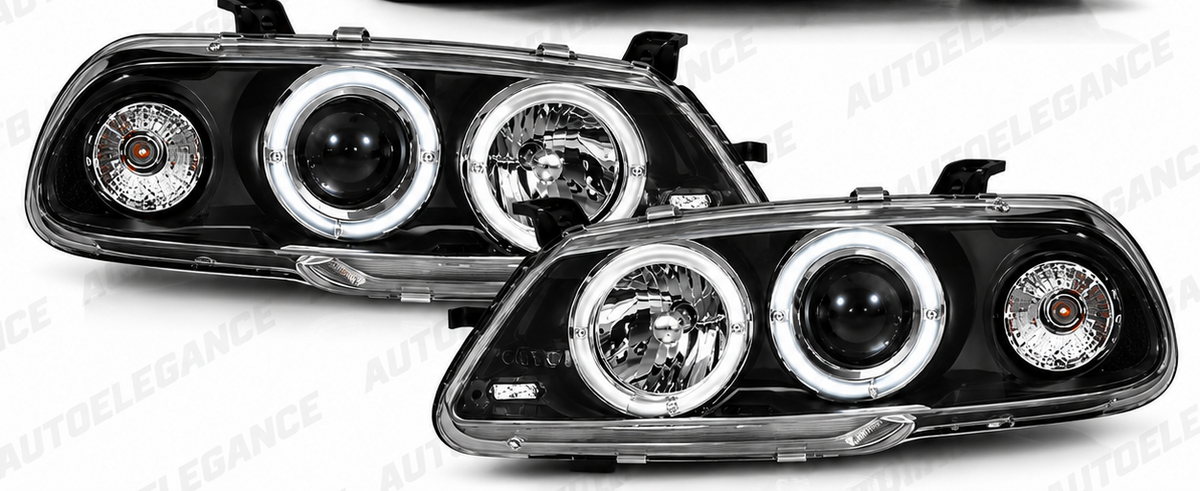 ART.11017 FARI ANTERIORI ADATTO PER OPEL ASTRA F 09.91-08.94 NERO LED