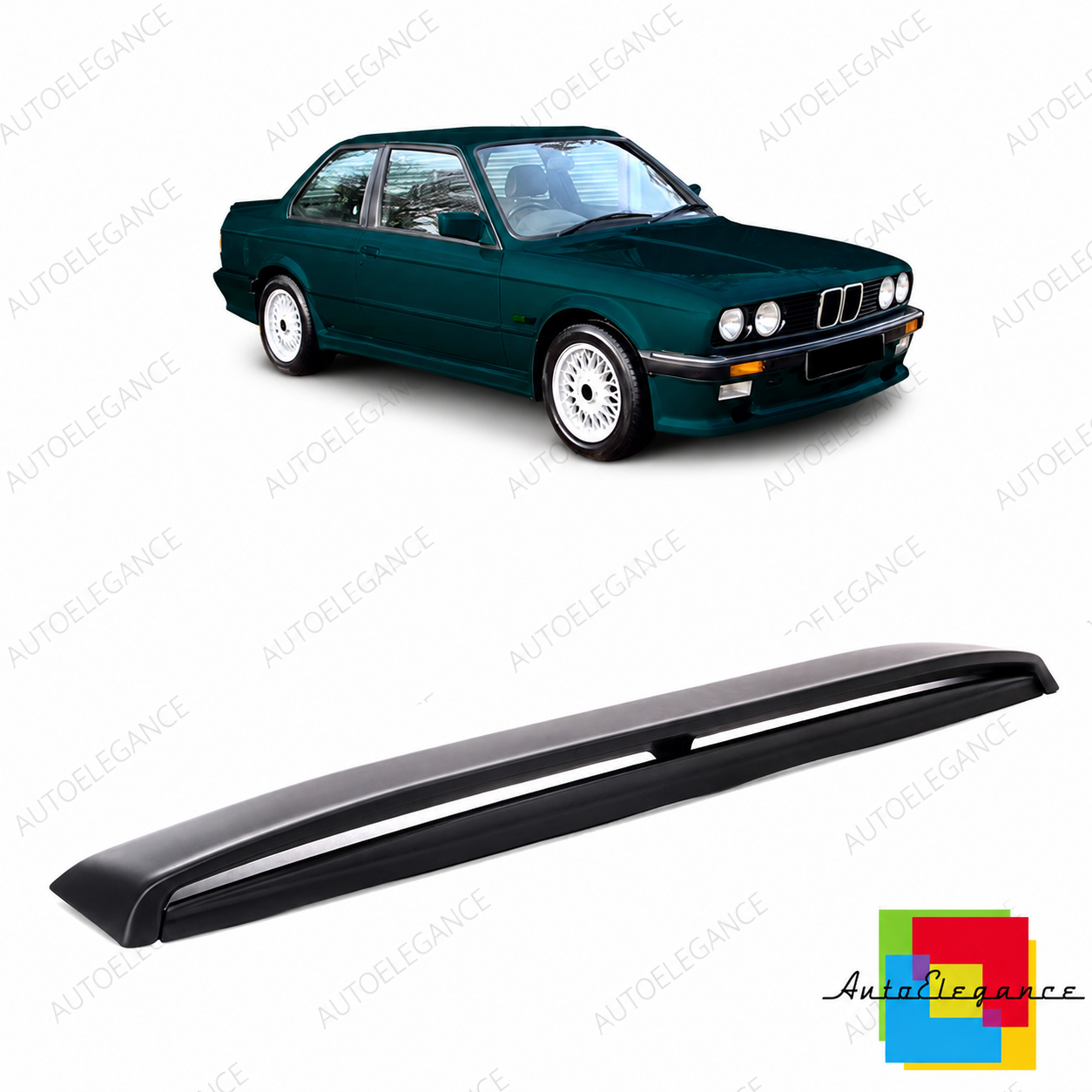 👉Spoiler sul bagagliaio opaco nero M-Tech adatto per BMW Serie3 E30 1982-1990👈