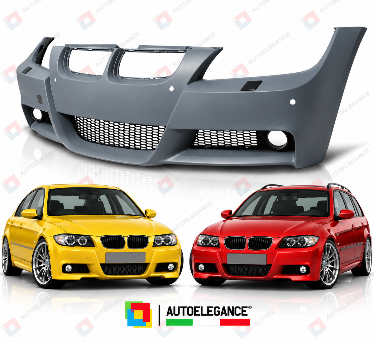 PARAURTI ANTERIORE SPORT PDC ADATTO PER BMW E90/E91 03.05-08.08 LOOK MTECH