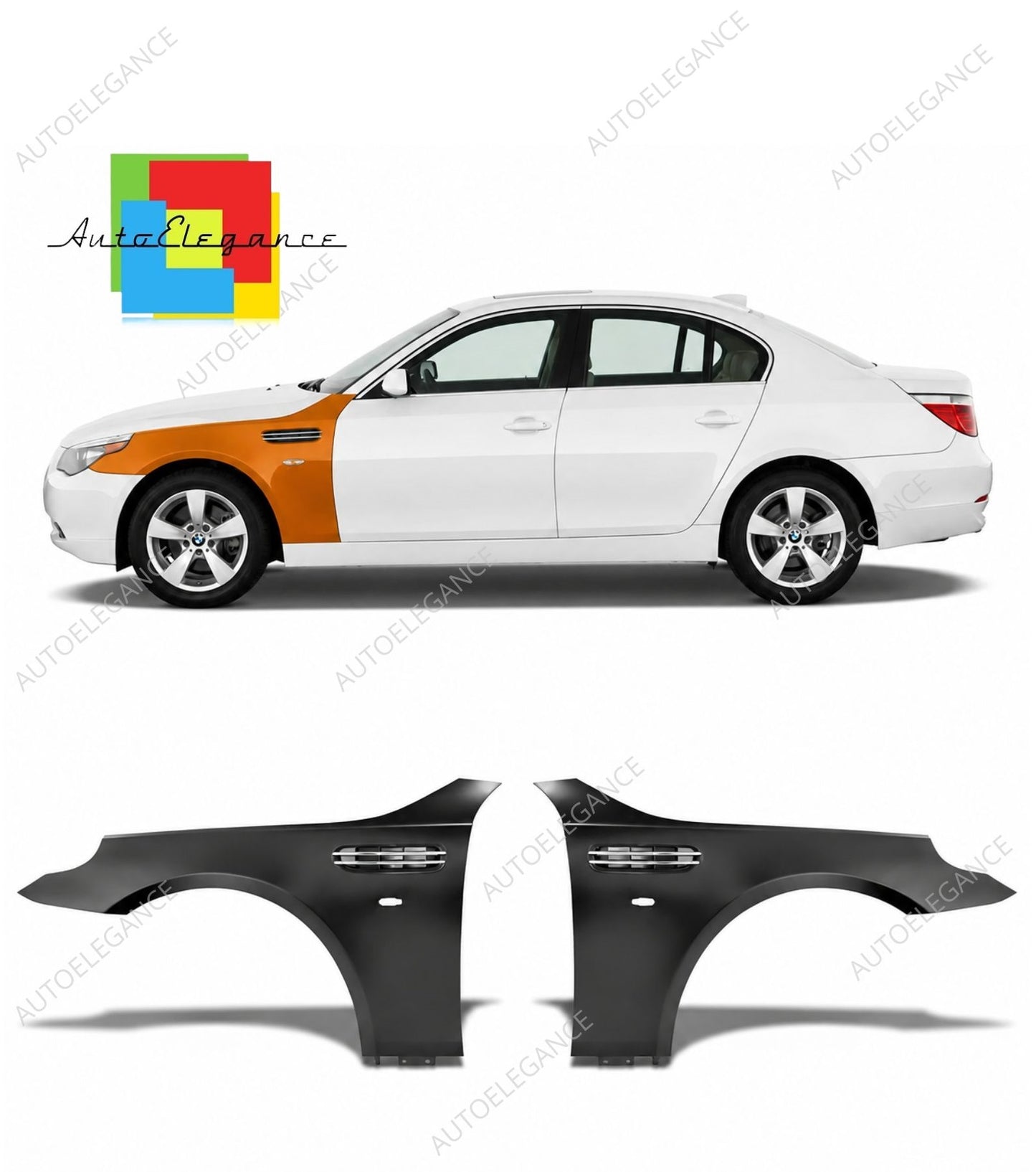 👉Parafanghi Anteriori con Prese d'Aria per BMW Serie 5 E60 / E61 2003-2010👈