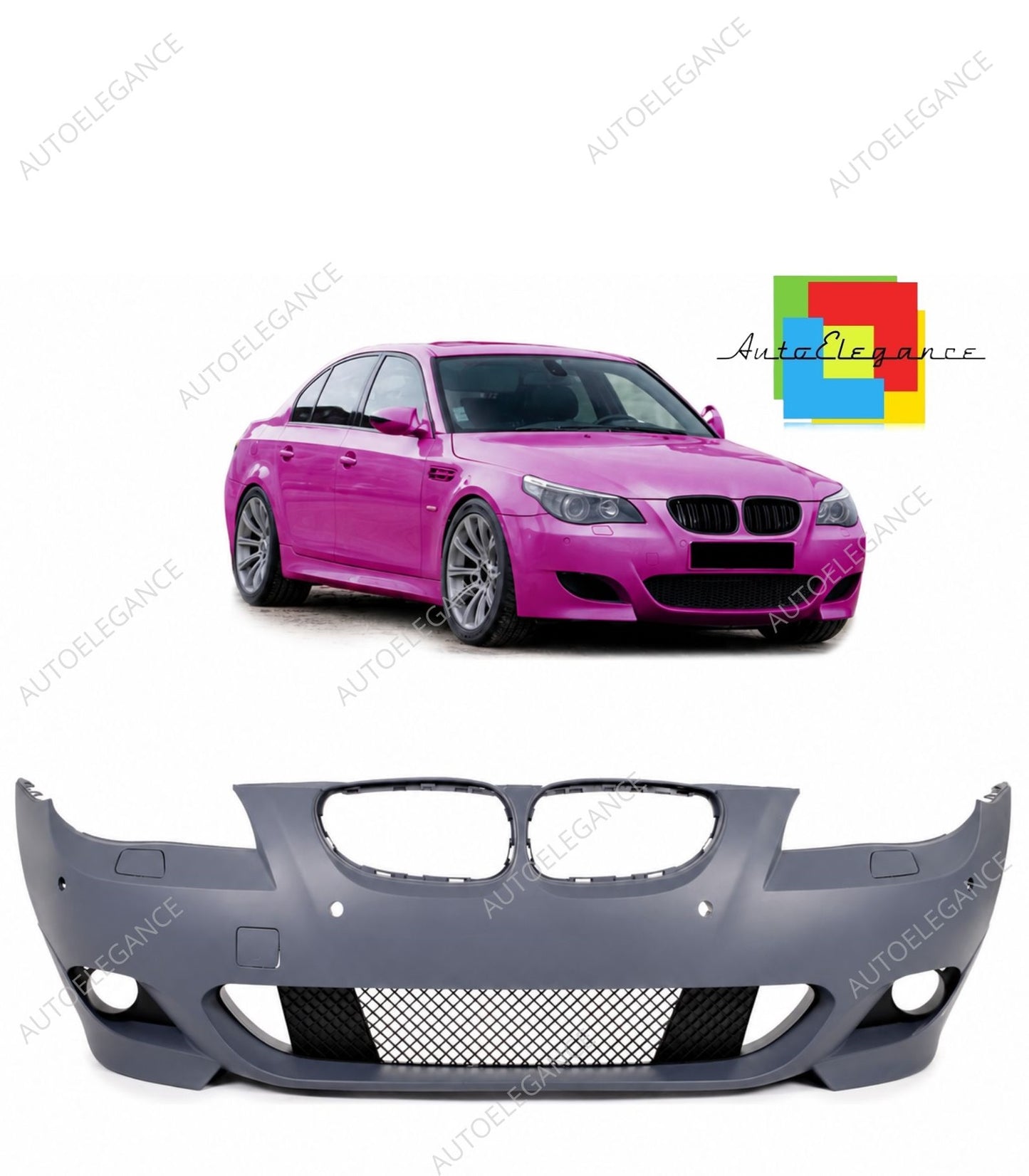 👉Paraurti Anteriore PDC SRA Fari Fendinebbia per BMW Serie 5 E60 E61 07-10👈