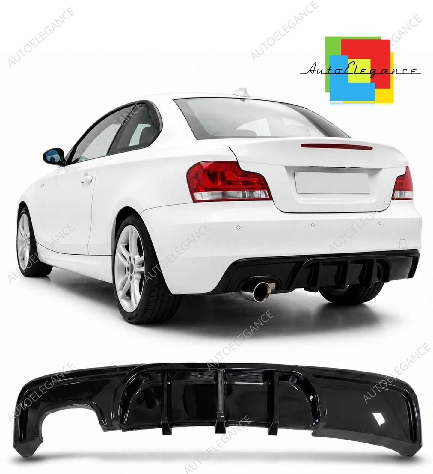 👉Diffusore posteriore lucido nero adatto per BMW Serie 1 E82 E88 2007-2013👈