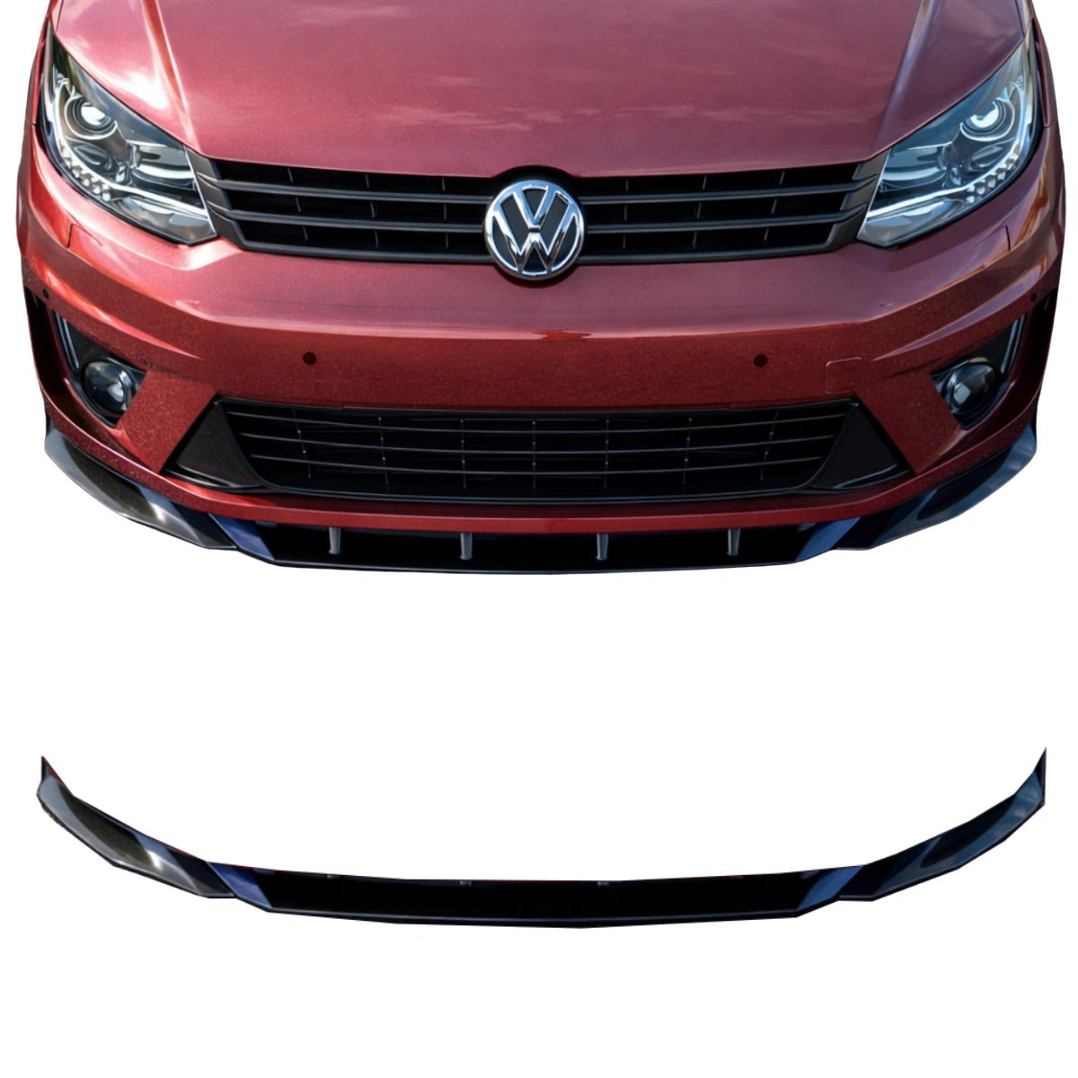 🔥ART.7676 SPLITTER ANTERIORE ADATTO PER VW CADDY Mk4 (2015-2021)🔥