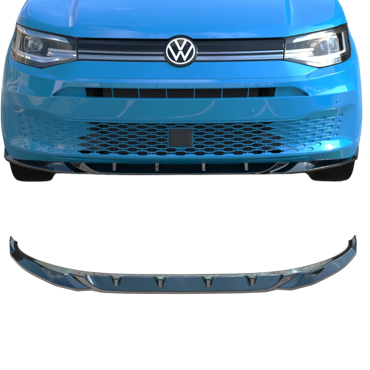 🔥ART.7678 SPLITTER ANTERIORE ADATTO PER VW CADDY Mk5 (2021+)🔥