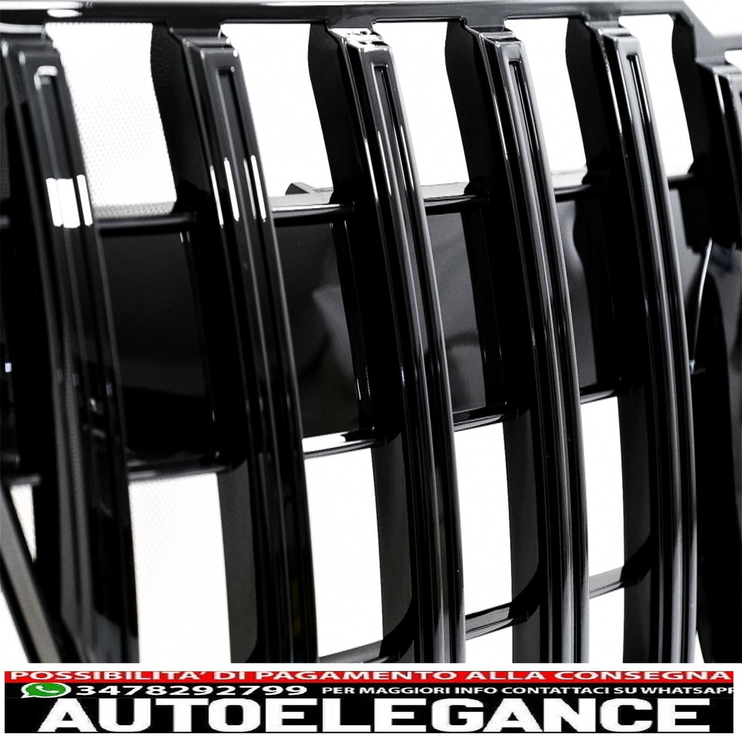 front grille suitable for mercedes glk class x204 facelift (2013-2015) gt-r design panamericana piano black