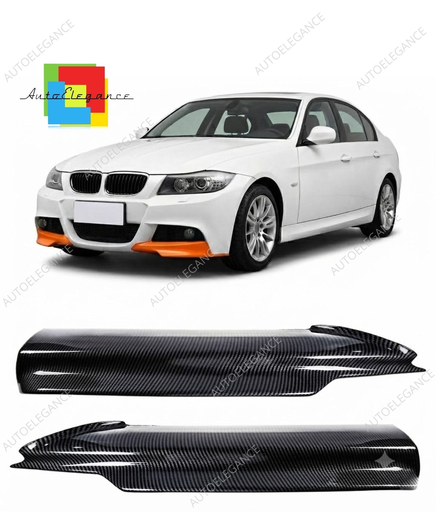 👉SPOILER ANTERIORE LOOK CARBONIO, adatto per BMW Serie 3 E90 E91 2005-2008👈