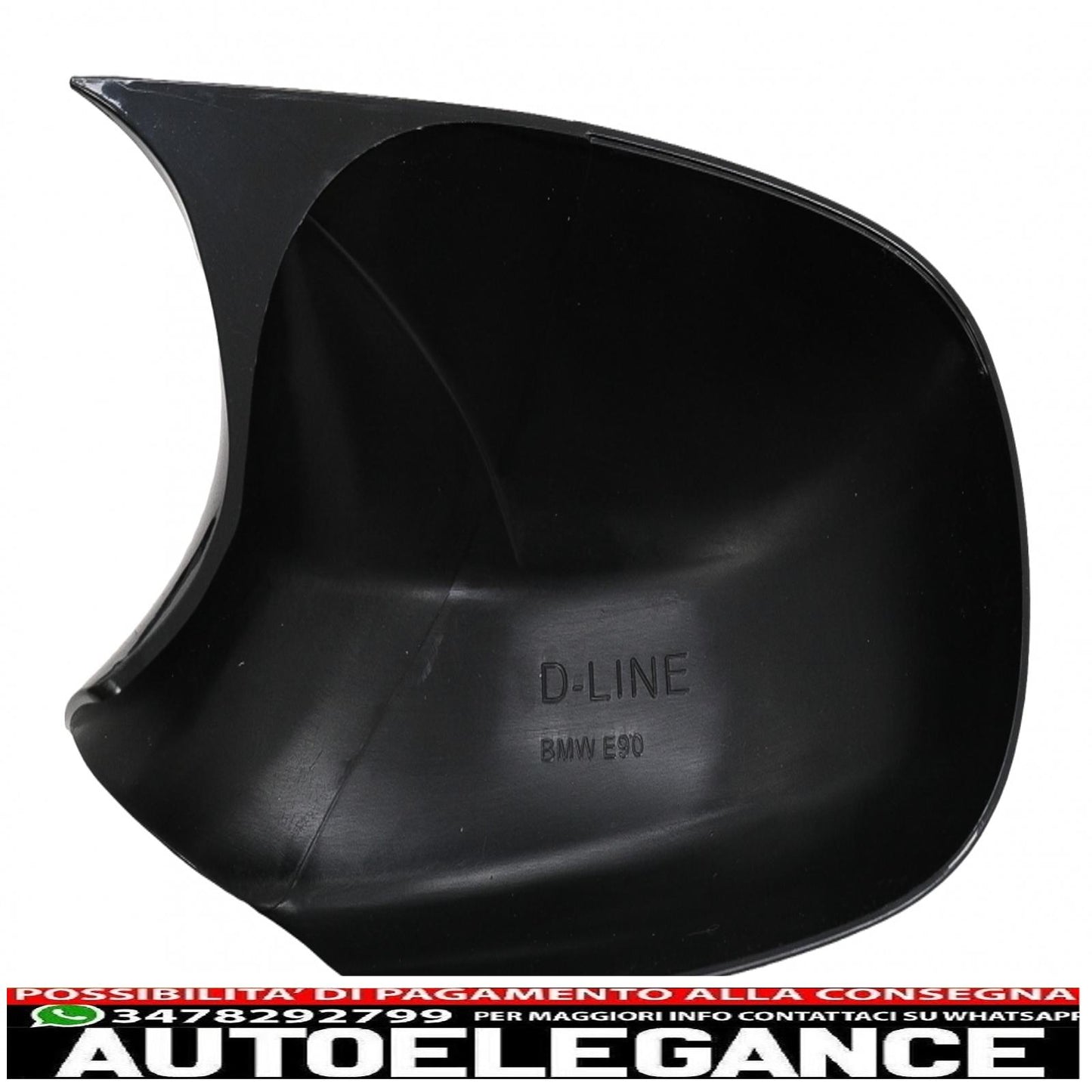 Calotte specchietti adatte per bmw serie 3 e90 e91 lci (2008-2011) m sport design nero lucido AUTOELEGANCERICAMBI