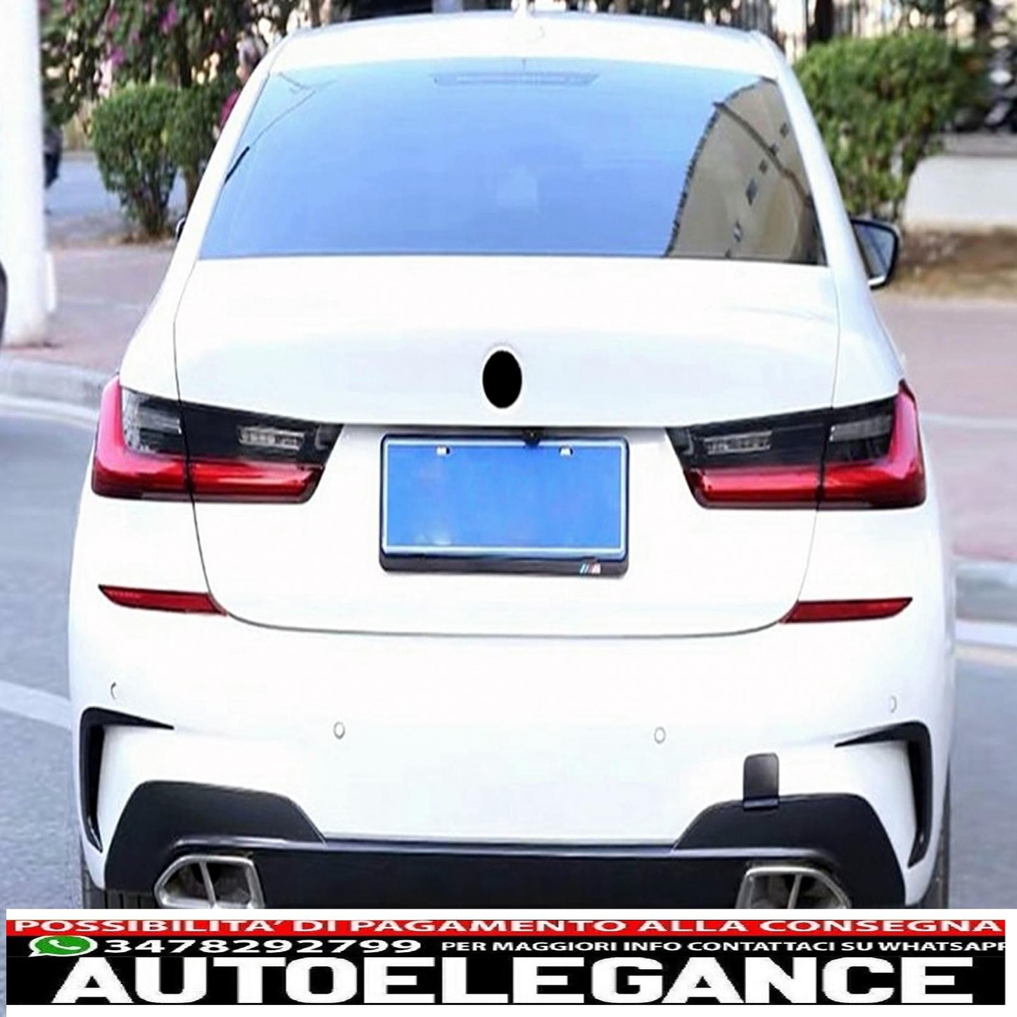 alette paraurti posteriori alette laterali flic adatte per bmw serie 3 g20 g21 g28 m-sport (2018-up) nero pianoforte AUTOELEGANCERICAMBI