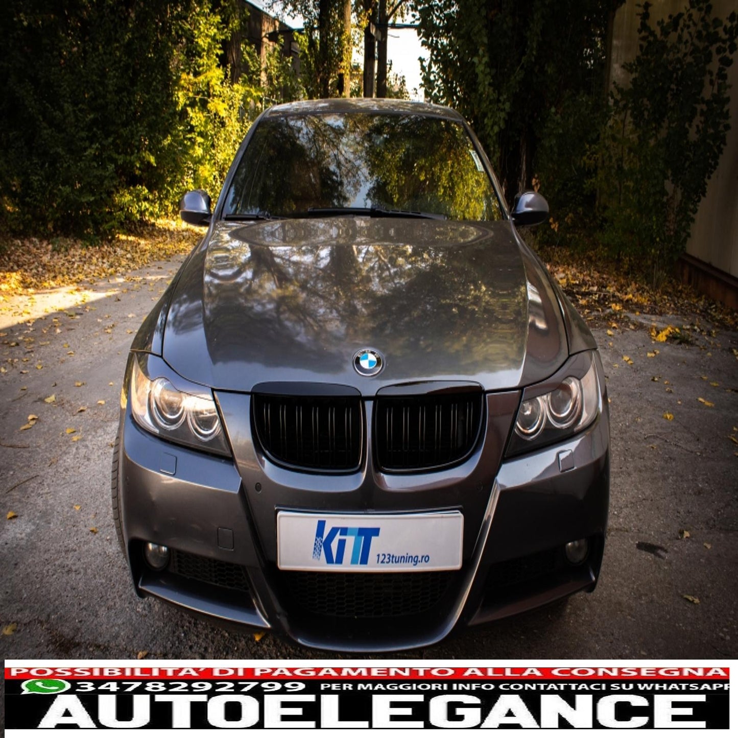 front bumper suitable for bmw 3 series e90 e91 sedan touring (2004-2008) with pdc and sra holes