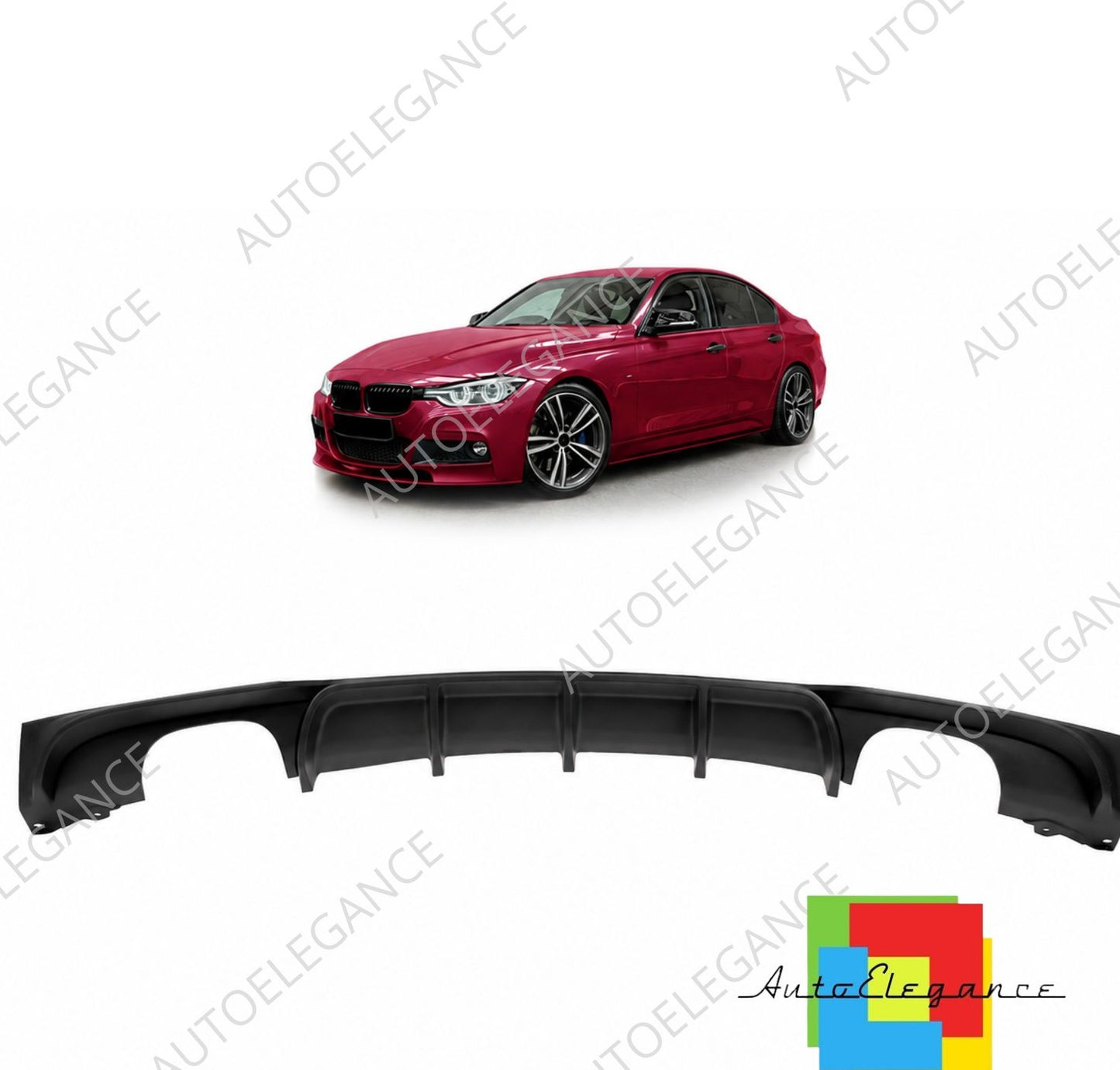 👉Diffusore posteriore nero opaco adatto per BMW Serie 3 F30 F31 2011-2018👈