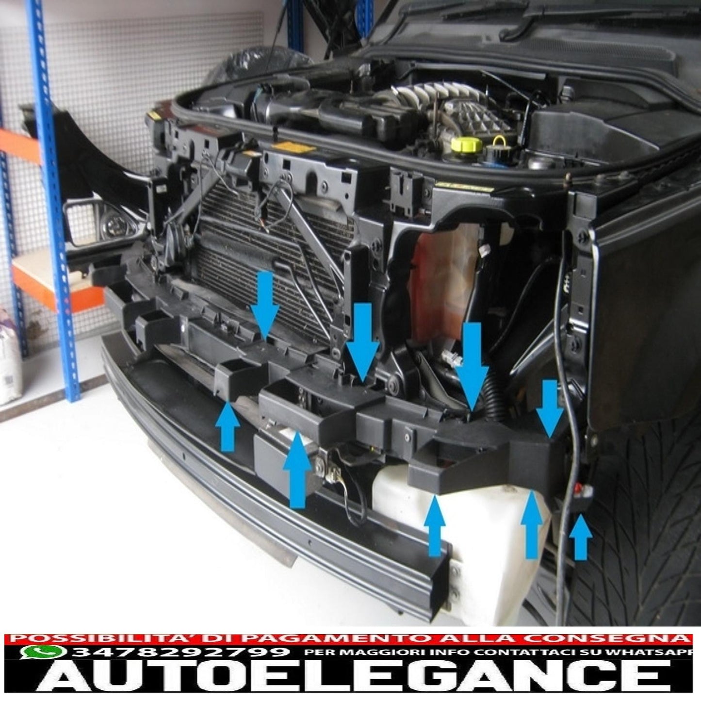 Pannello di supporto interno paraurti anteriore fari led drl staffa adatto per Land Range Rover Sport L320 (2005-2013)