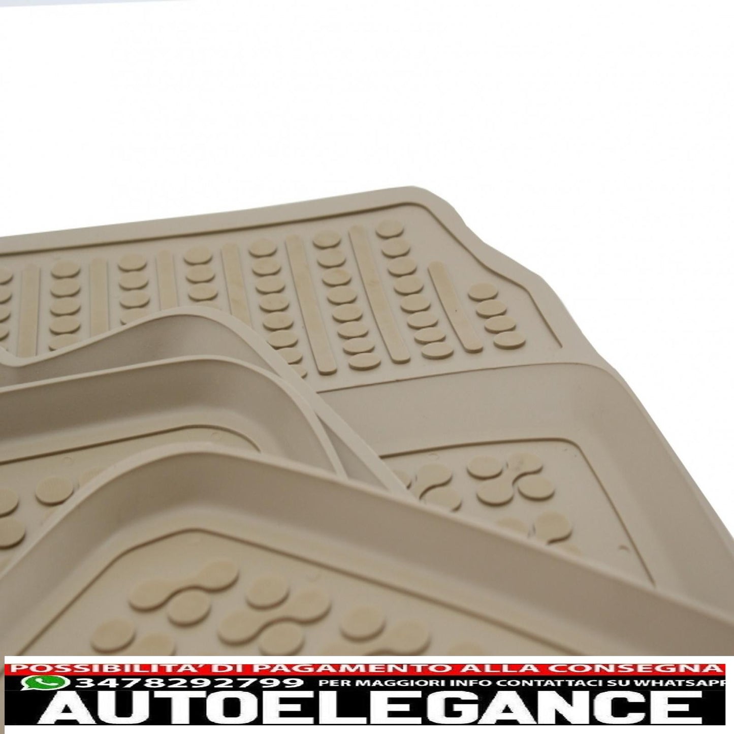 Tappetino in gomma beige adatto per mercedes classe c w204 (2007-2014)