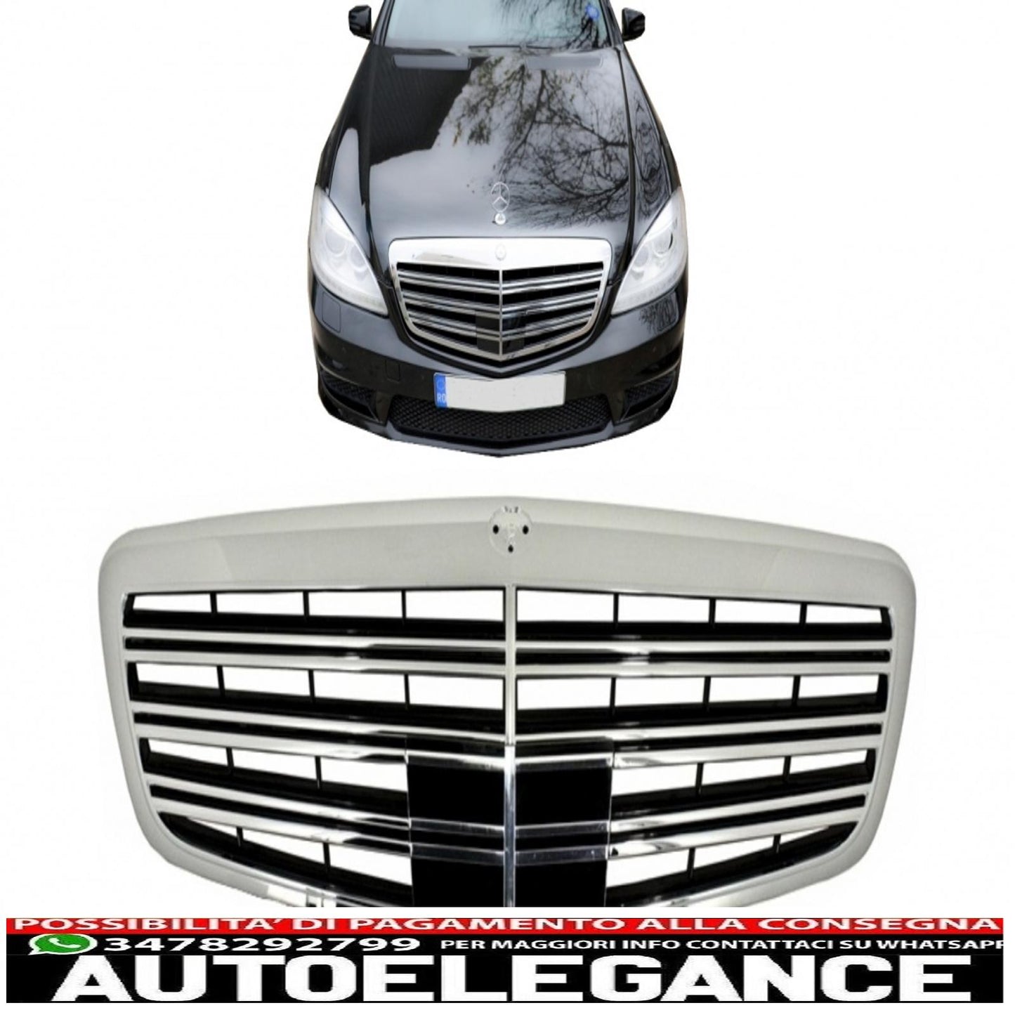 front grille suitable for mercedes s class w221 restyling (2010-2013) s63 s65 design