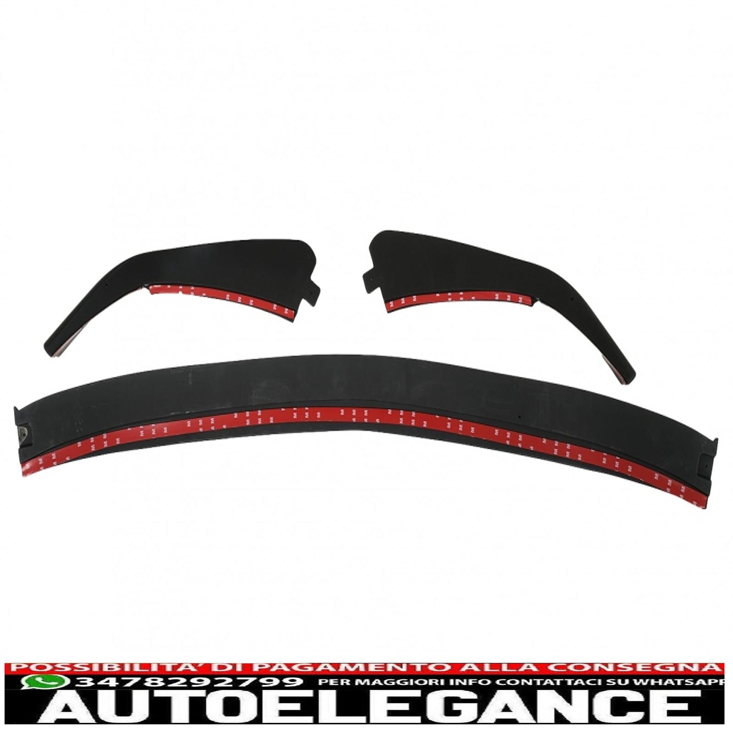 Front Bumper Spoiler Lip Suitable For Mercedes C Class W206 S206 Sport Line (2021-up) Piano Black