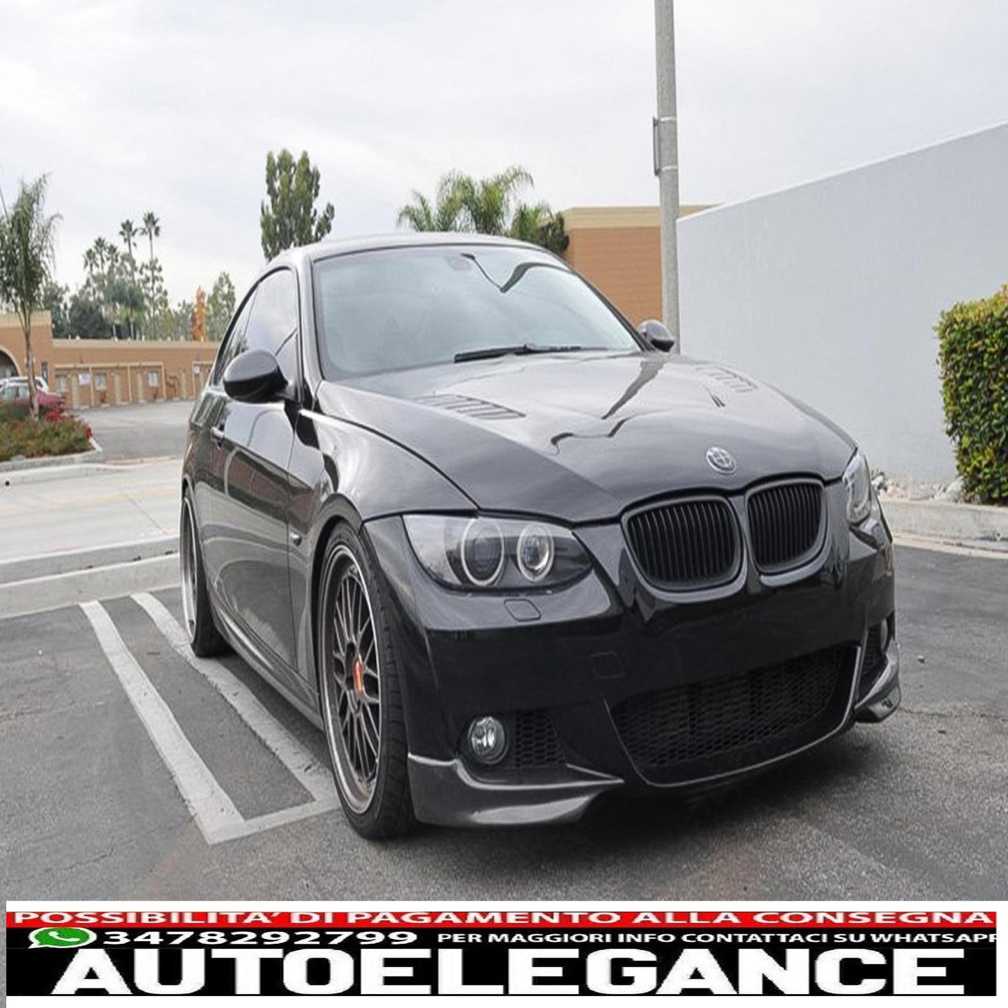 Spoiler splitter paraurti anteriore adatto per bmw serie 3 e92 (2006-2010) m-tech design