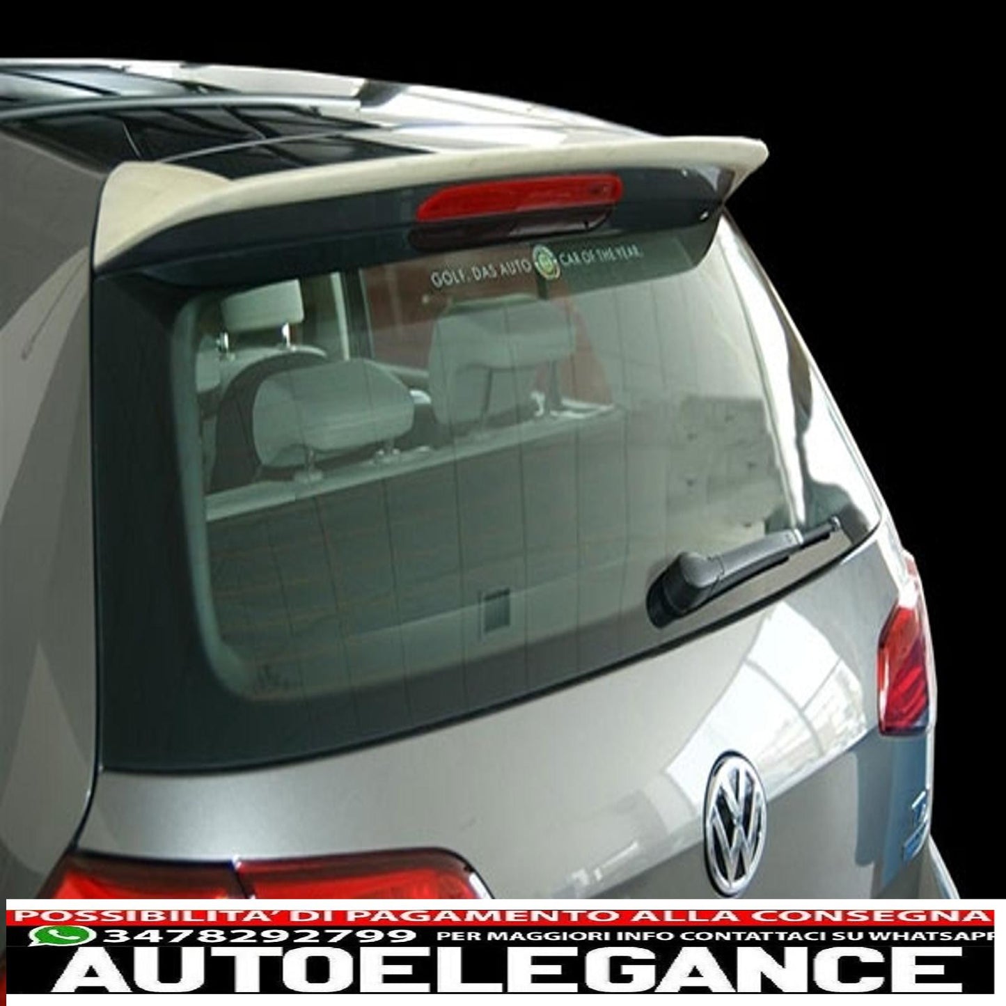 spoiler sul tetto del parabrezza posteriore adatto per vw golf 7 vii (2012-2017) r design