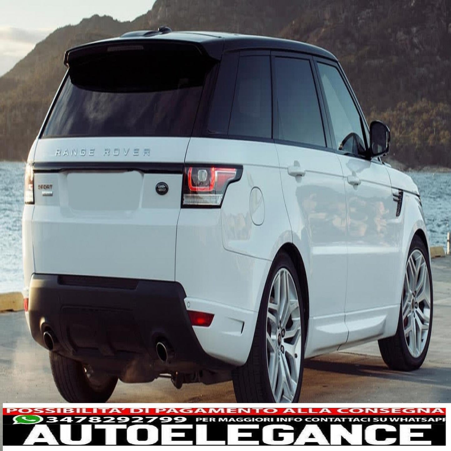 Rear Bumper Skid Plate Fit For Land Rover Range Rover Sport L494 (2013-2017) Piano Black