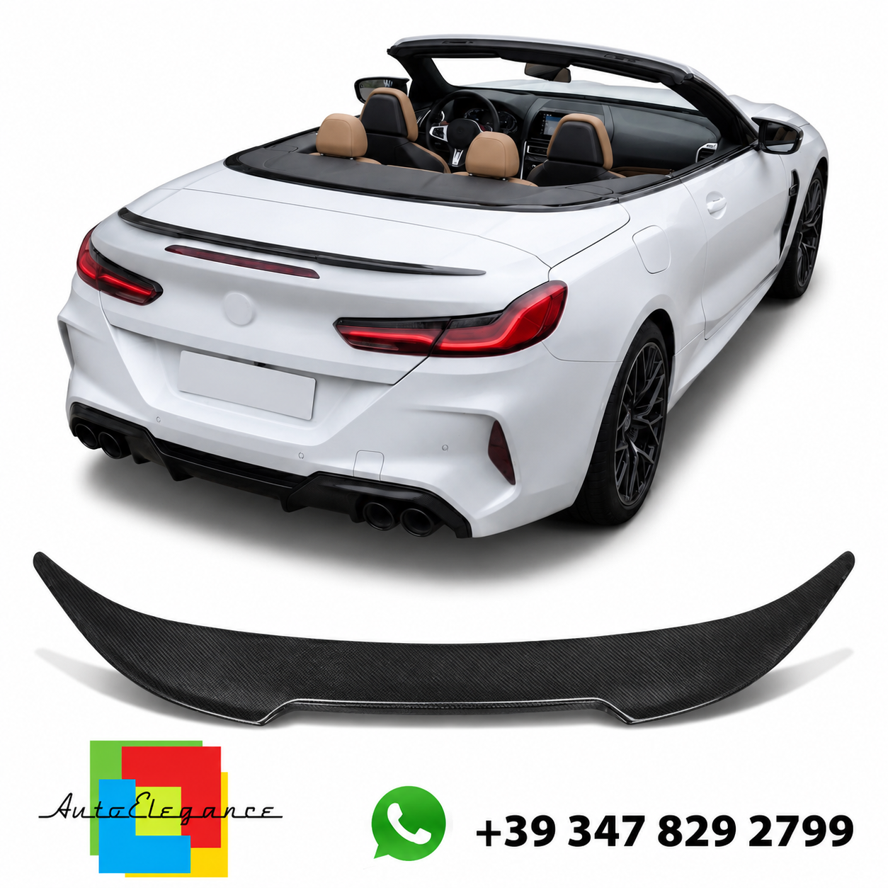 👉Spoiler Posteriore Carbonio per BMW Serie 8 G14 F91 (2018+) - Look Sportivo 👈