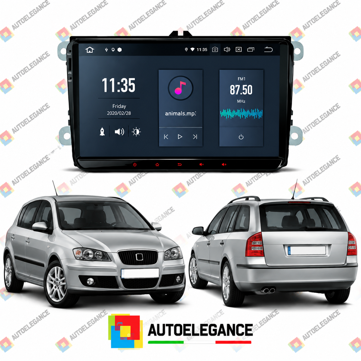 RADIO GPS ANDROID 12 VOLKSWAGEN ADATTO PER VW SEAT SKODA 05-14