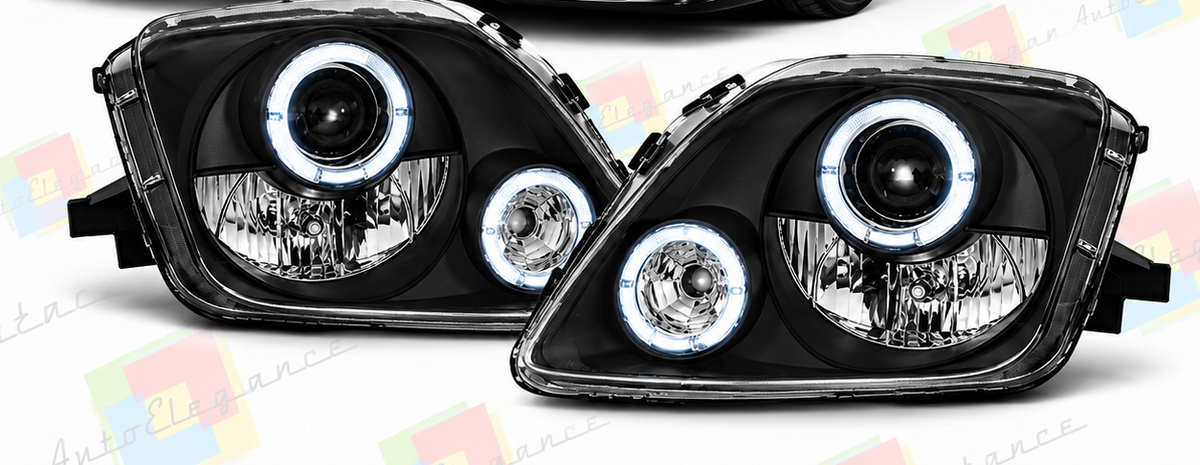 ART.11110 FARI ANTERIORI ADATTO PER HONDA PRELUDE 02.97-01 NERO LED