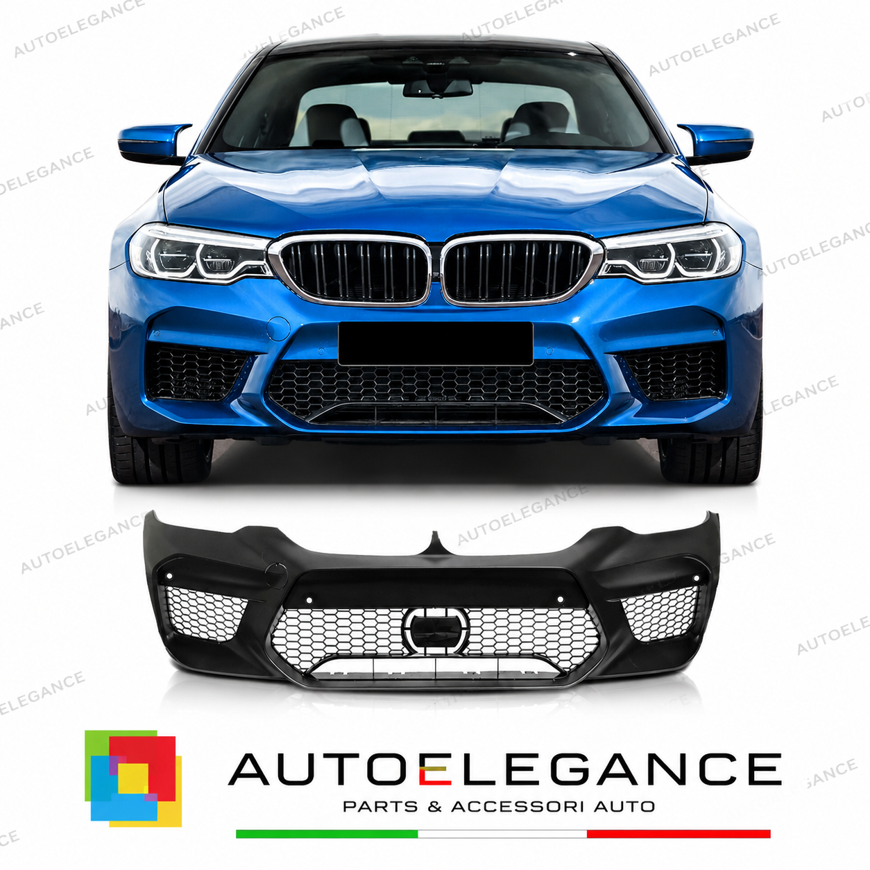 PARAURTI ANTERIORE BMW G30 G31 17-20 LOOK M5 ACC PDC 6