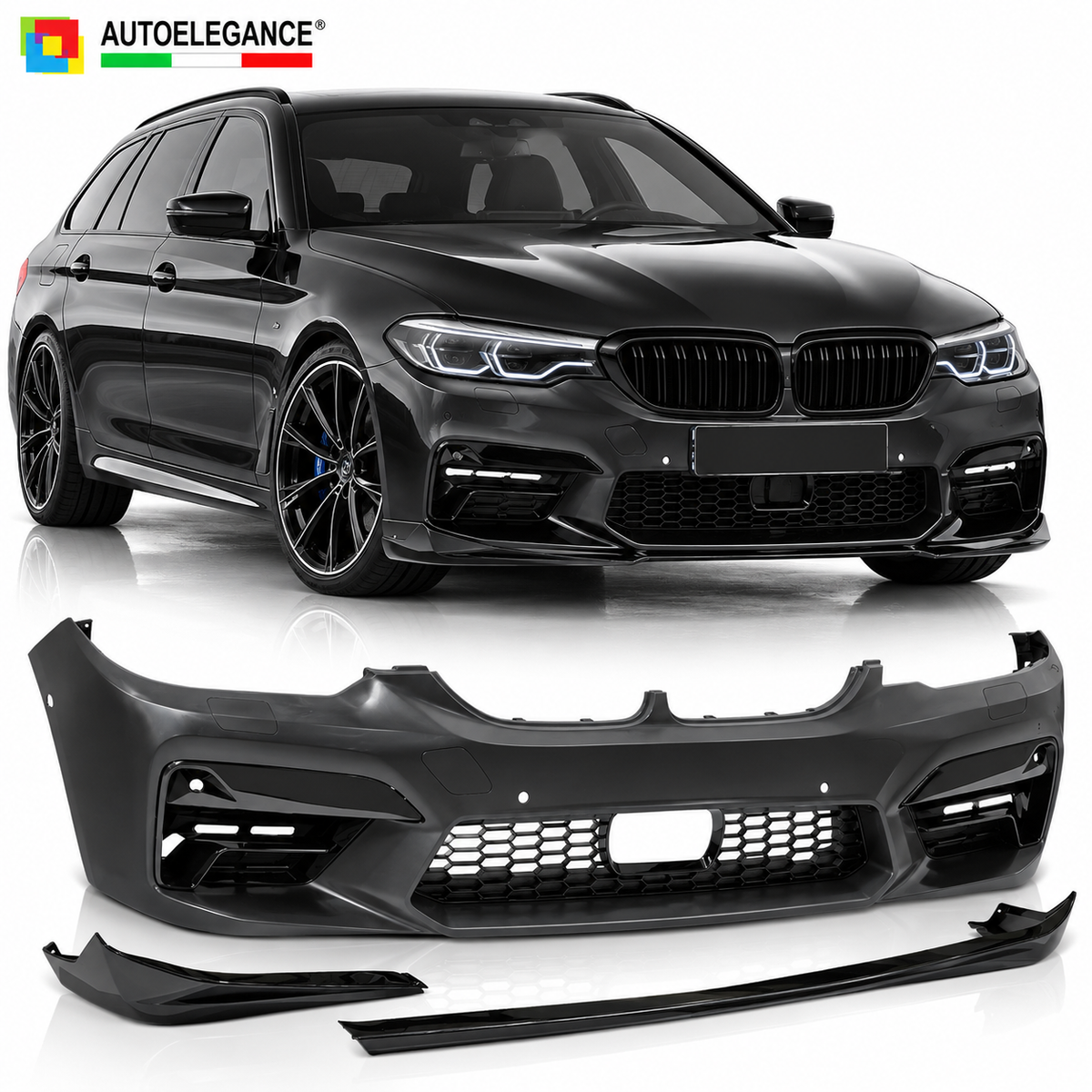 Paraurti anteriore Sport + spoiler ADATTO PER BMW G30 G31 (2017-2020)