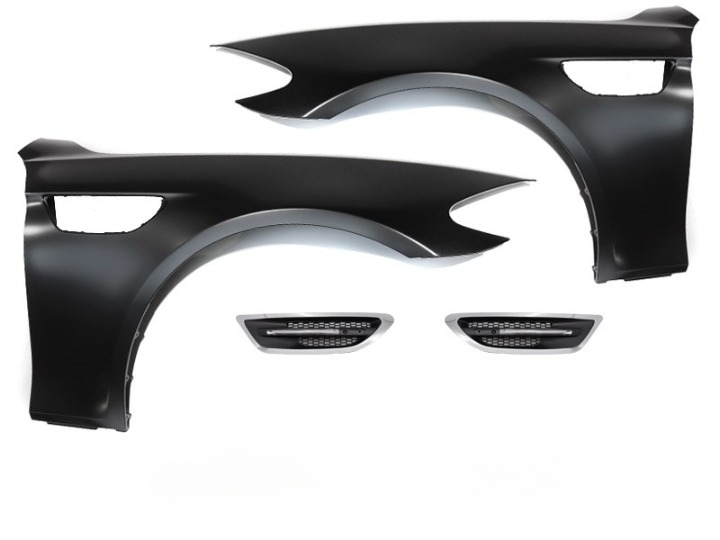 💫ART.6009 PARAFANGHI SPORTIVI CON PRESE D'ARIA LATERALE CROMATI BMW F10 F11💫