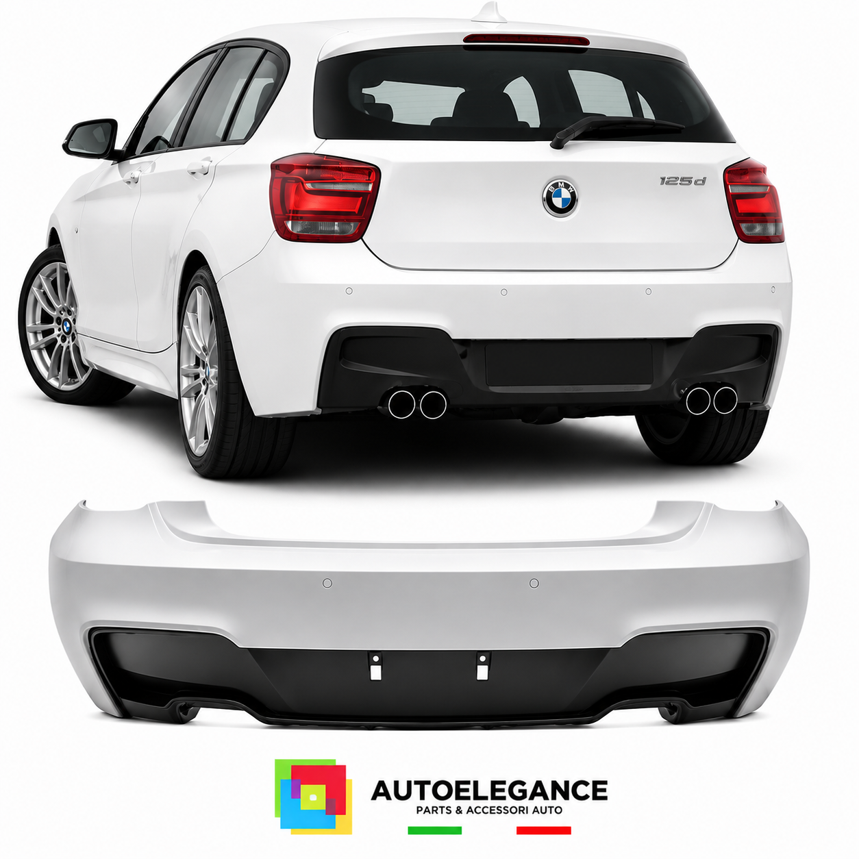 PARAURTI POSTERIORE BMW F20 F21 11-15 LOOK M PERFORMANCE 00--00