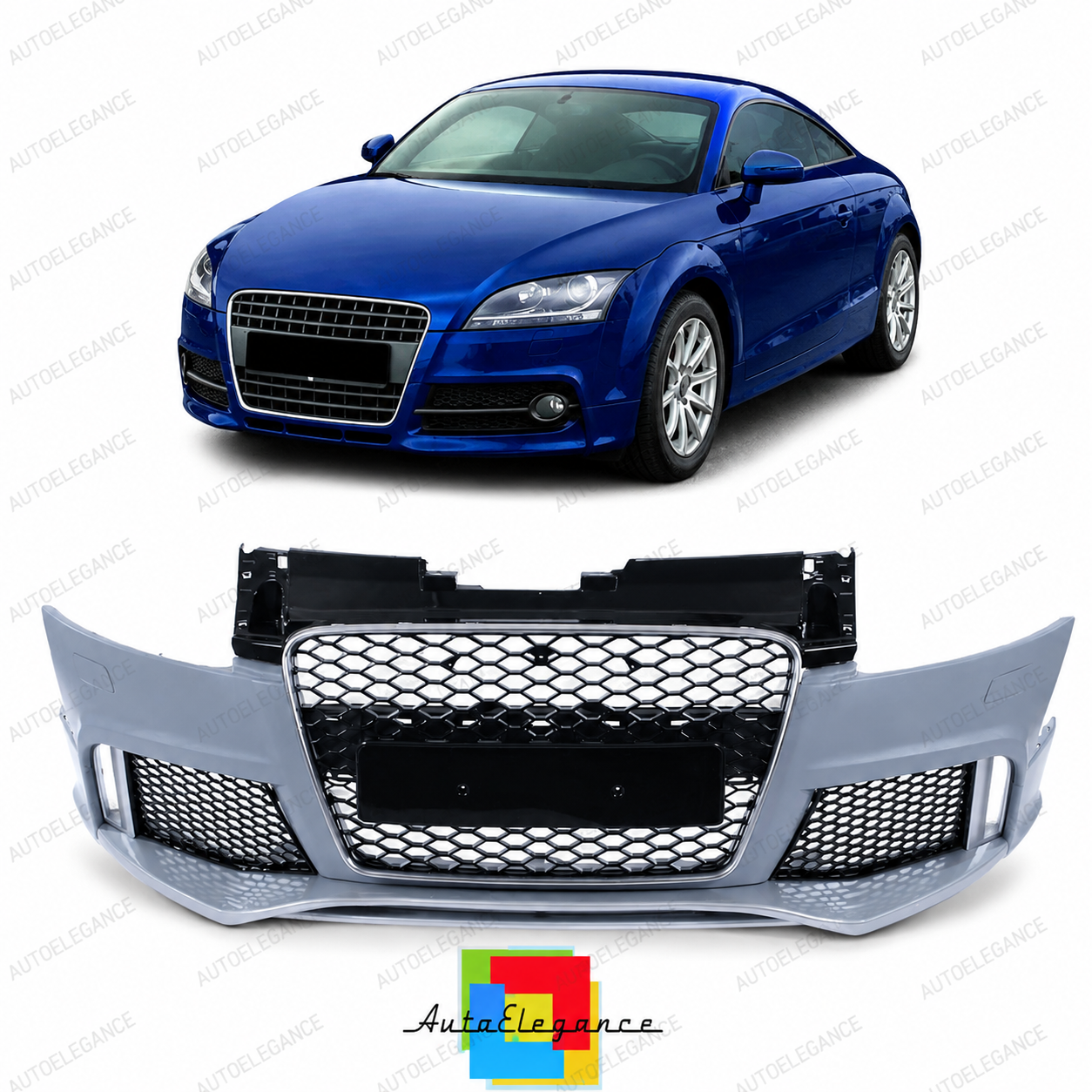 👉Paraurti anteriore con griglia adatto per Audi TT (8J) 2007-2014👈