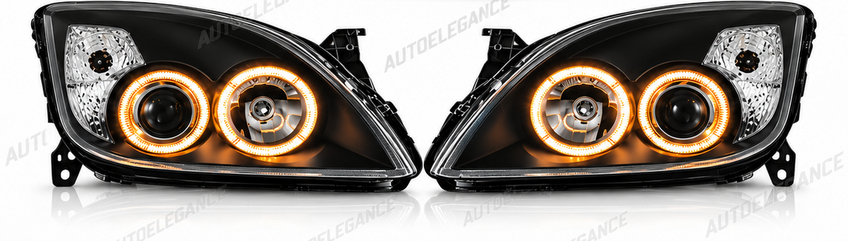 ART.10991 FARI ANTERIORI ADATTO PER OPEL VECTRA C 09.05-08 NERI LED