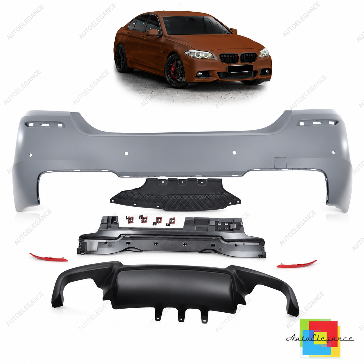 👉Paraurti posteriore sport con diffusore BMW Serie 5 F10 berlina 10-17👈