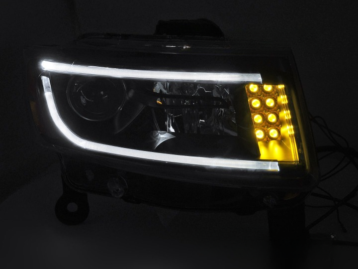 ART.5576 FARI ANTERIORI JEEP GRAND CHEROKEE 14-16 TUBE LIGHT BLACK