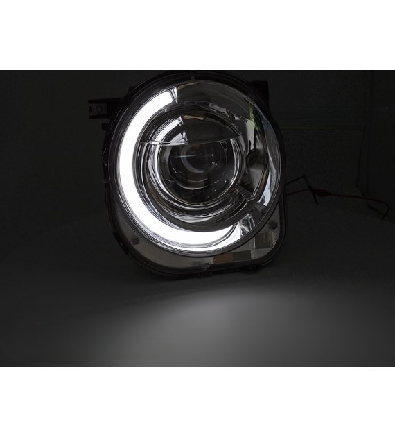 💕 Fari Anteriori Adatto per Jeep Renegade 14-18 LED Tube Cromati 💕