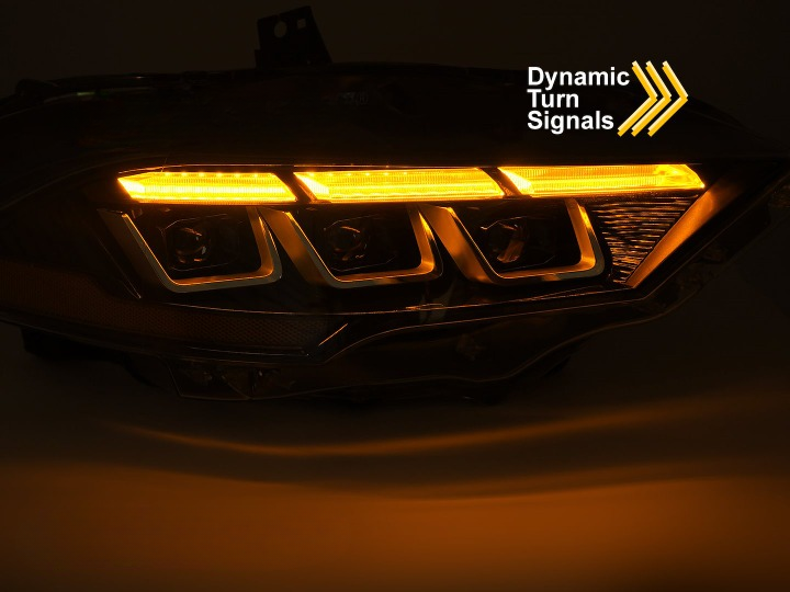 π Fari Anteriori Adatto per Ford Mustang 18-21 Full LED DRL Neri π