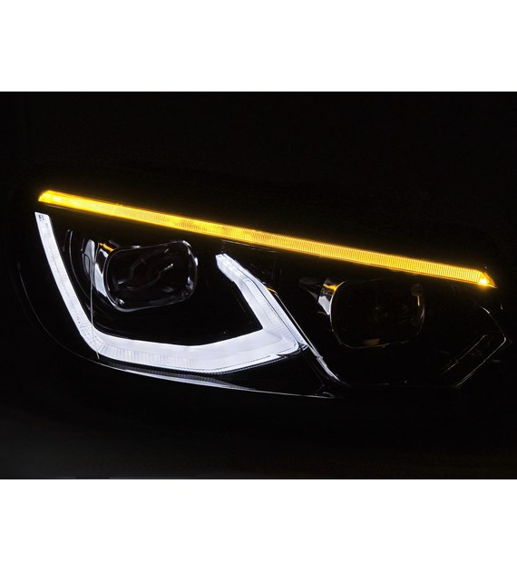 π Fari Anteriori Adatto per VW Golf 6 08-13 Full LED DRL Neri π
