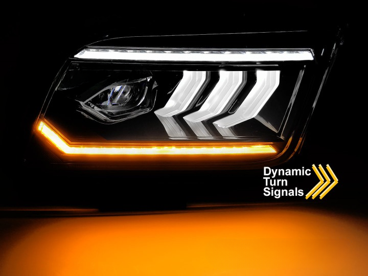 ๐ Fari Anteriori Adatto per Ford Mustang 04-09 Full LED DRL Neri ๐