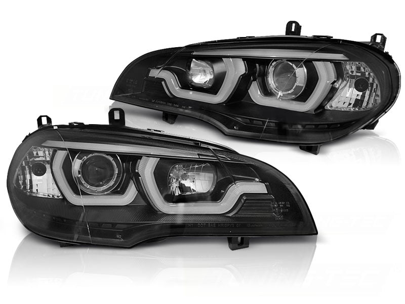 BMW X5 E70 2006-2013 FARI ANTERIORI CON LUCE DIURNA LED XENON LOOK