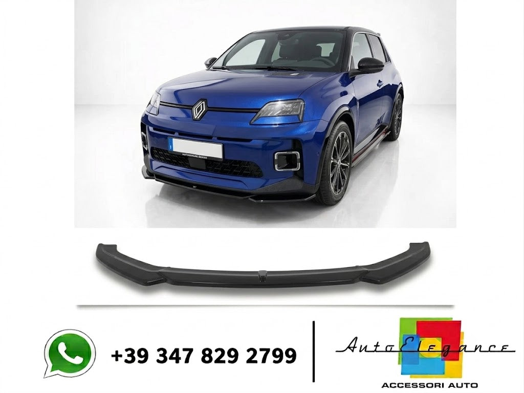 💕Splitter ANTERIORE Renault 5 E-Tech Nero lucido 💕