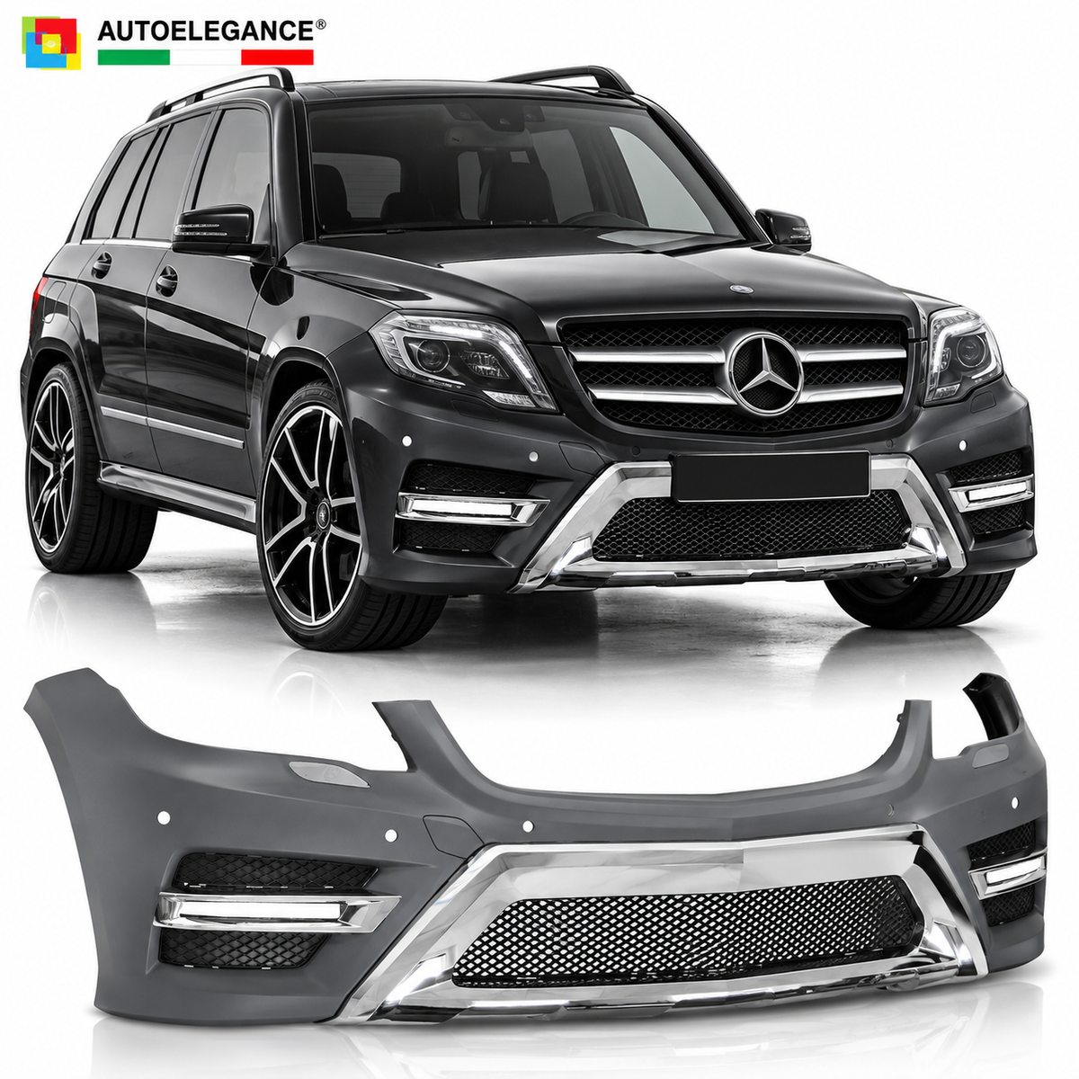PARAURTI ANTERIORE STILE SPORT ADATTO PER GLK X204 13-15 LOOK AMG
