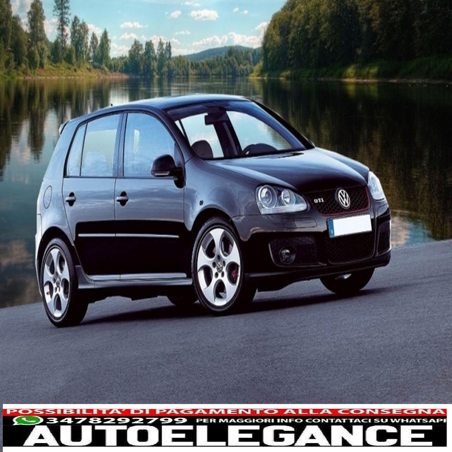 estensione paraurti posteriore adatta per vw golf 5 v (2003-2007) con minigonne laterali gti edition 30