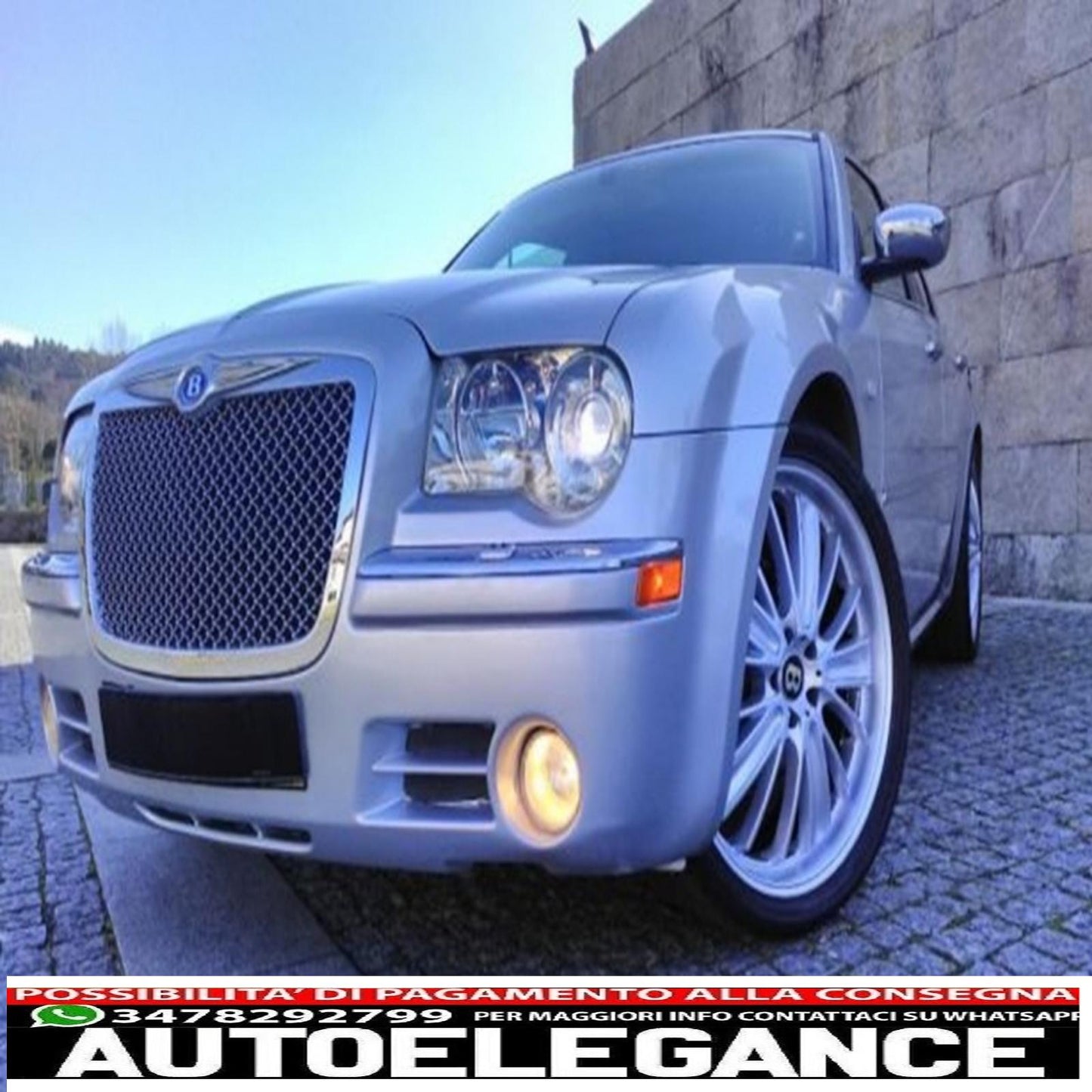 front grille suitable for chrysler 300c sedan avant (2004-2010) bentley look chrome edition