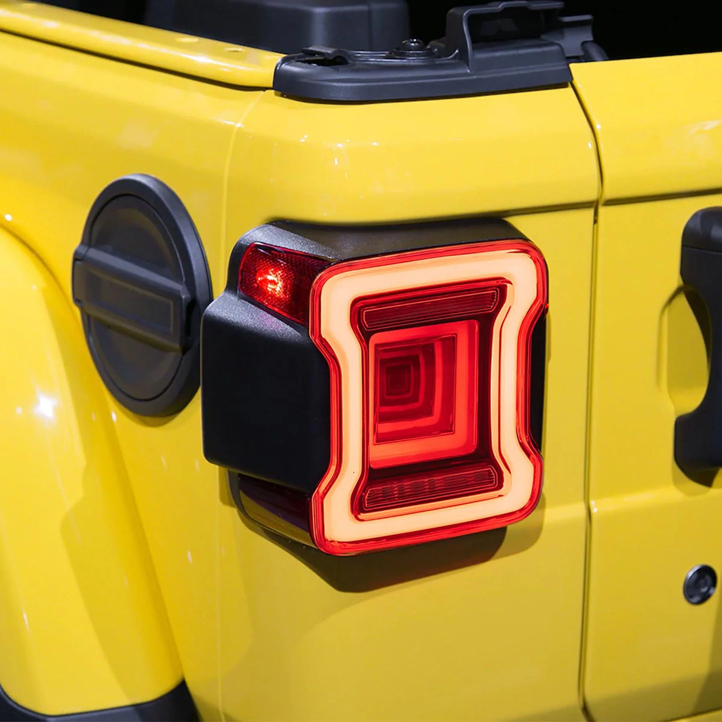 Fanali posteriori per Jeep Wrangler 2018-UP con animazione dinamica e luci di retromarcia doppie (non adatte a JK)